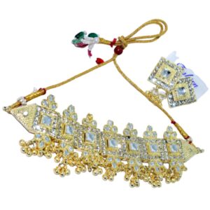 New Designer Crystal Necklace Set With Earring