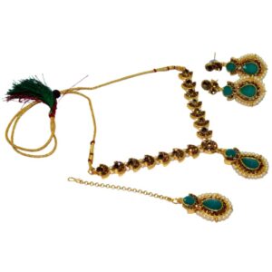 New Designer Crystal Necklace Set With Earring