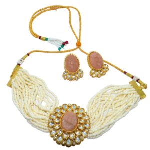 New Designer Crystal Necklace Set With Earring
