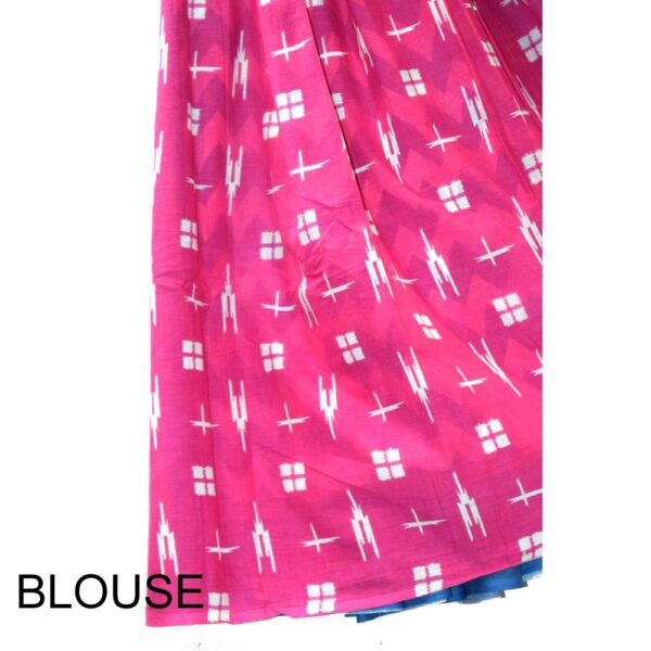 Hand Block Printed Mulmul cotton saree-21