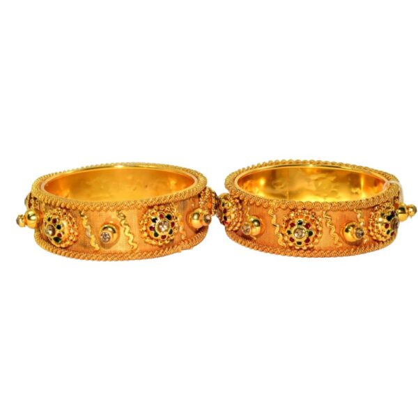 Jaipuri Designer Metal AD Kada set