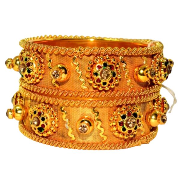 Jaipuri Designer Metal Kada set