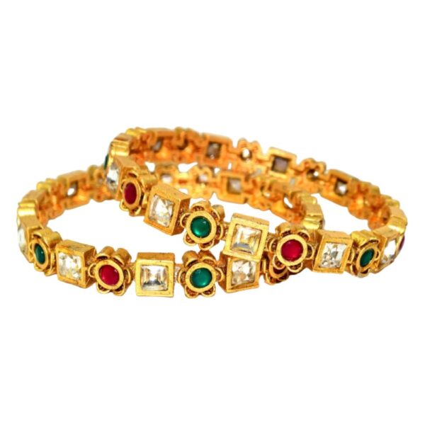Jaipuri Designer Brass AD Kada set
