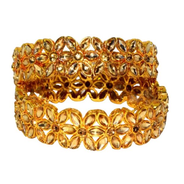 Jaipuri Designer Metal AD Kada set