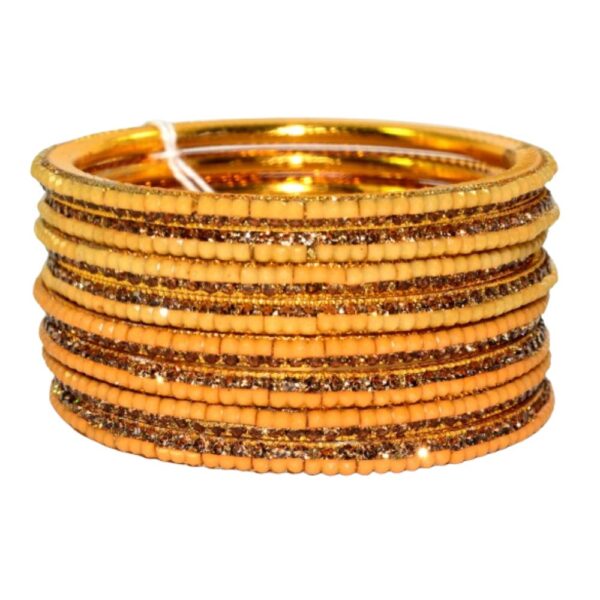 Jaipuri Designer Golden Brass Bangles set Pack of 6