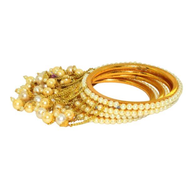 Jaipuri Designer Golden Brass Bangles set Pack of 4
