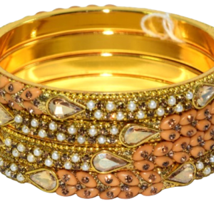 Jaipuri Designer Golden Metal Bangles