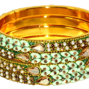 Jaipuri Designer Golden Metal Bangles