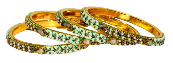 Jaipuri Designer Golden Metal Bangles