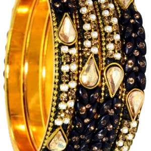 Jaipuri Designer Golden Metal Bangles