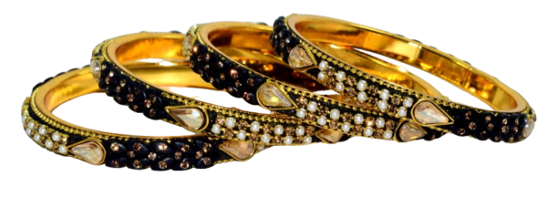 Jaipuri Designer Golden Metal Bangles