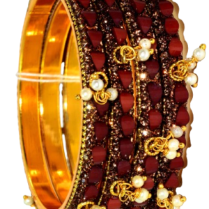 Jaipuri Designer Golden Metal Bangles