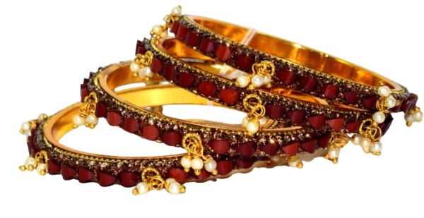 Jaipuri Designer Golden Metal Bangles