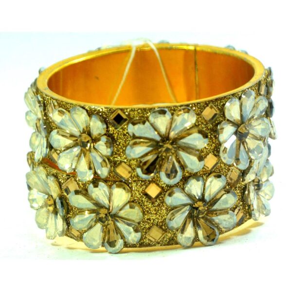 Jaipuri Fancy Designer heavy golden crystal Kangan set Pack 0f 2