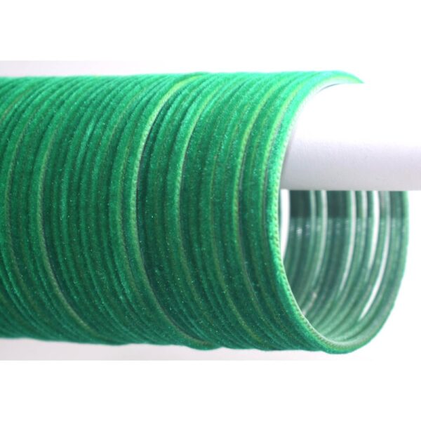Velvet Metal Bangles Set Pack of 48