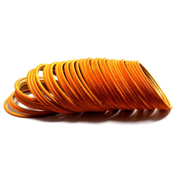 Velvet Metal Bangles Set Pack of 48