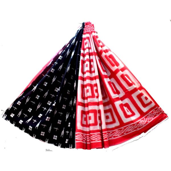 Hand Block Printed Mulmul cotton saree-04