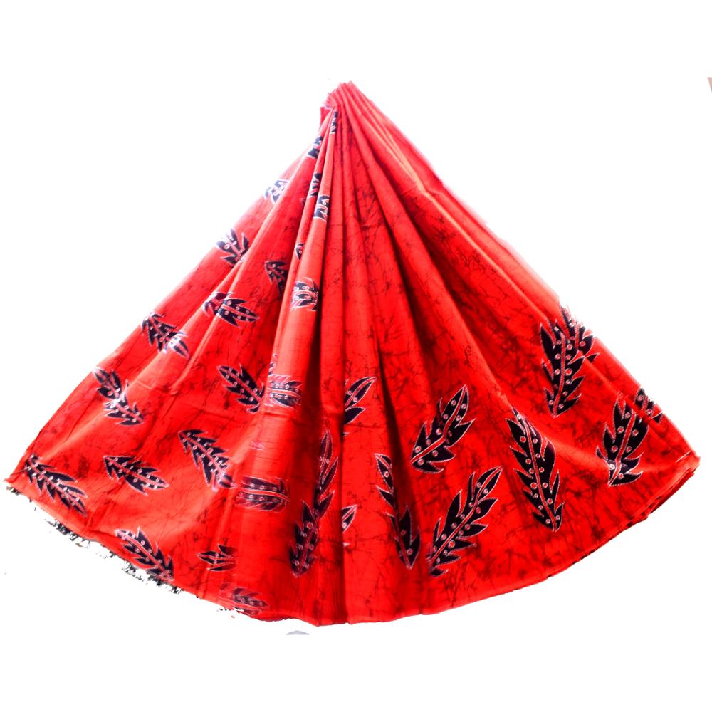 Hand Block Printed Mulmul cotton saree-08