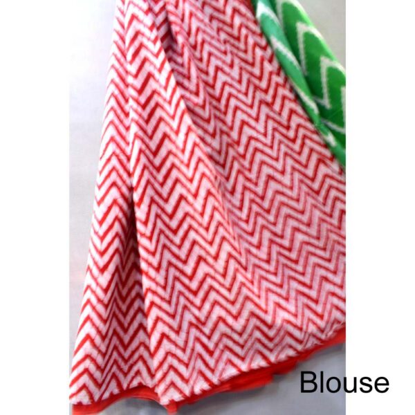Hand Block Printed Mulmul cotton saree-01