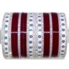 American Diamond Red Silver Choora set