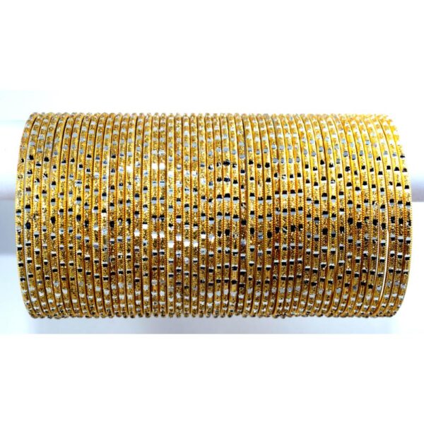 Sparkles Alloy Silver Metal Bangles Pack of 48