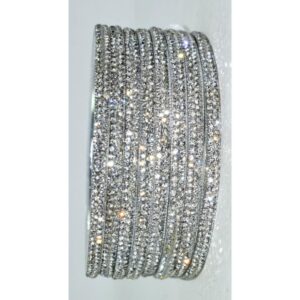 Jaipuri Designer Silver Metal Bangles