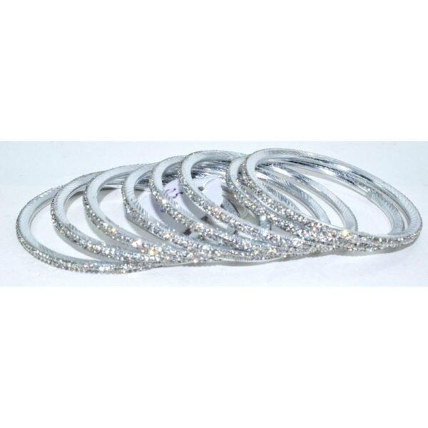 Jaipuri Designer Silver Metal Bangles