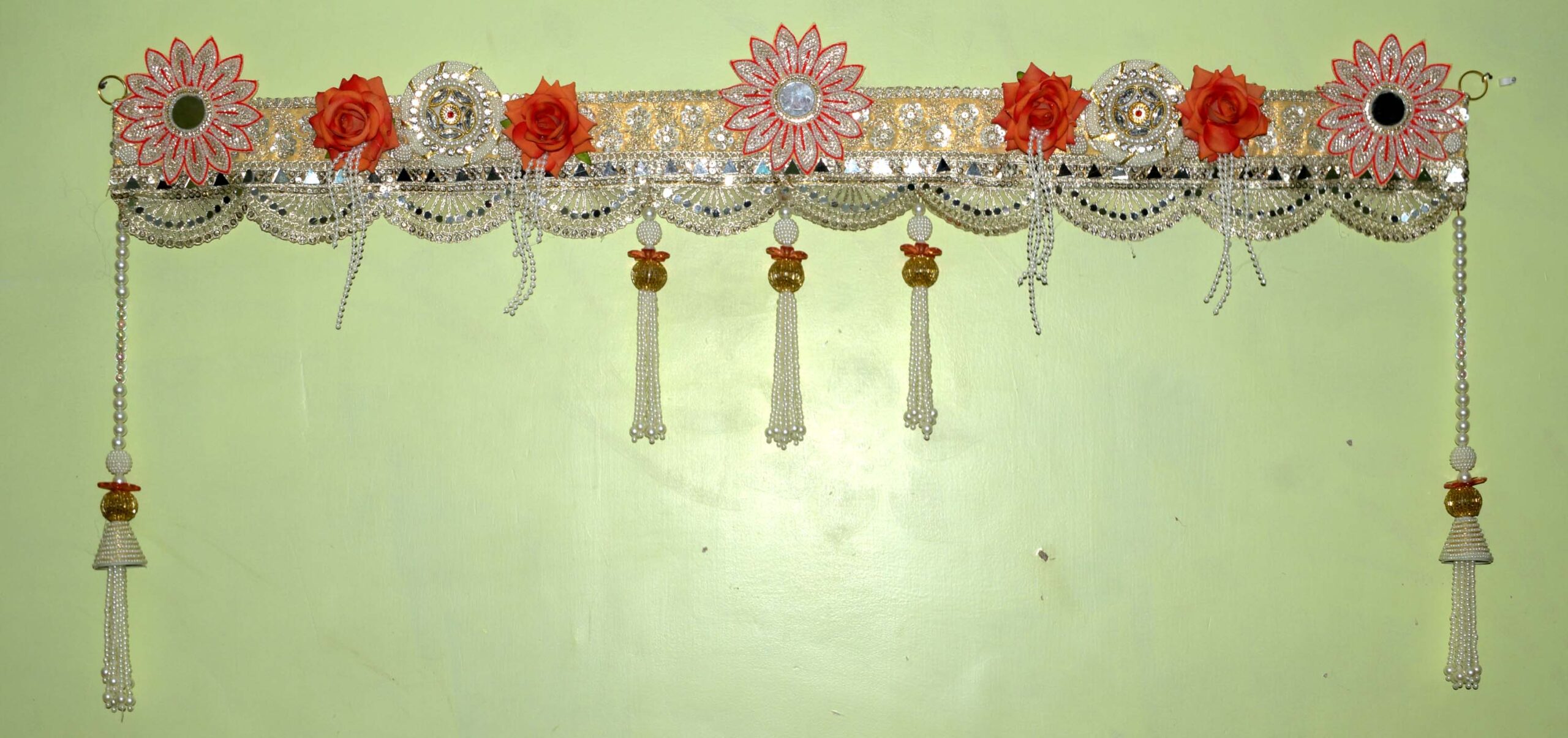 Home Orange Rose Entrance Door Toran