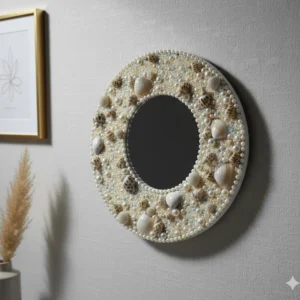 Handmade seashell mirror wall decor for home decoration